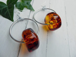Amber earrings