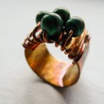 Anello in rame con malachite