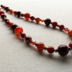 Collana boho chic rossa