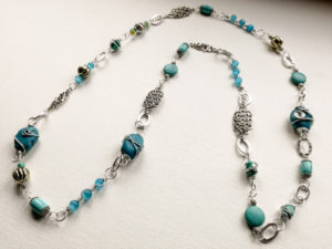 Collana boho turchese
