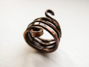 Copper ring oxidized