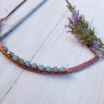 Copper texturized necklace