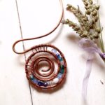 Copper wire swarovsky choker