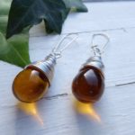 Dangle baltic amber earrings