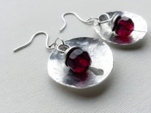 Handmade in Italy Milan earrings aluminum lampwork