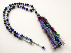 Sari necklace handmade in Italy Milan