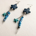 Sea blue marine earrings