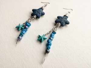 Sea blue marine earrings