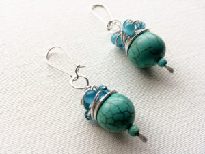 Orecchini boho turchese