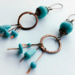 Copper and turquoise earrings