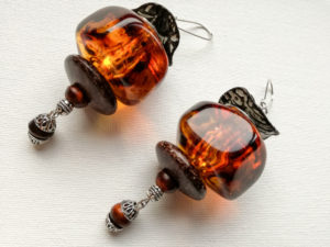 Amber earrings
